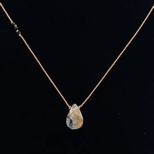 Simple Golden Rutilated Quartz Pendant Necklace - Etsy