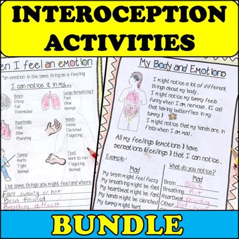 Interoception Activities For Kids Worksheets - Miss Jenny OT