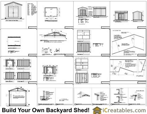 10x14 Gable shed Plans | Icreatables SHEDS