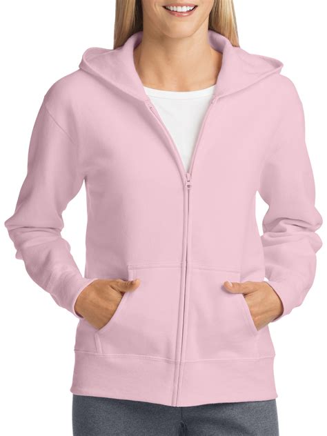 Hanes - Hanes ComfortSoft EcoSmart Women's Fleece Full-Zip Hoodie Sweatshirt - Walmart.com