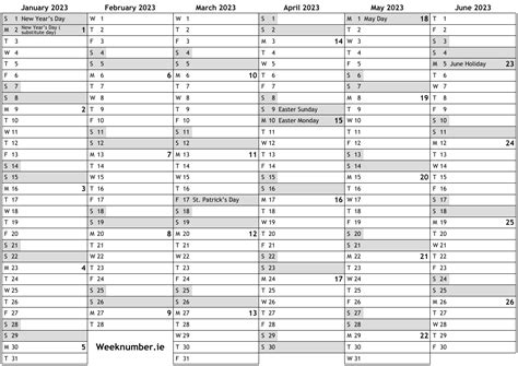 2023 calendar with week numbers and holidays for Ireland … official ...