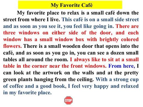 Image result for descriptive writing my favourite place | Descriptive writing, Memories essay ...