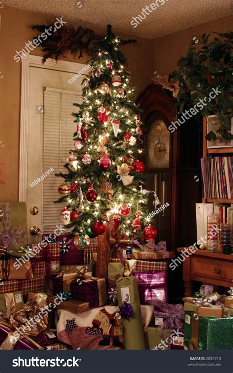 Cozy Warm Christmas Holiday Tree With Gifts Stock Photo 2052710 ...