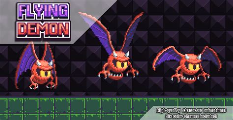 Flying Demon - Pixel Art Monster by unTied Games