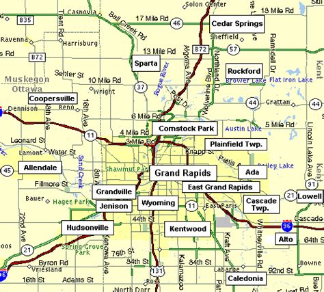 Grand Rapids Maps - Kent, Ottawa, and Ionia Counties