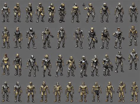 isometric sprite sheet of detailed fallout power | Stable Diffusion