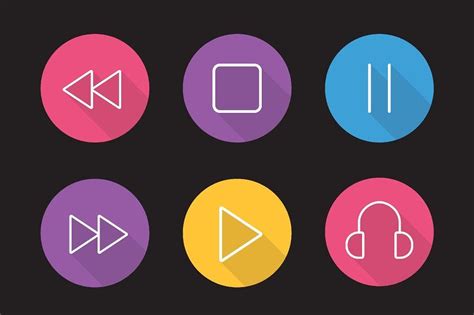 Audio player icons. Vector