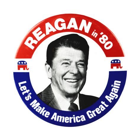 Ronald Reagan 1980 Presidential Campaign Button Design - Politics - T ...