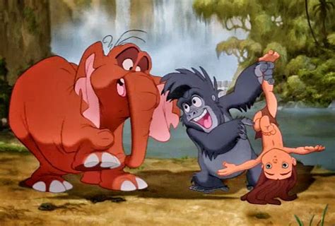 Little Terk, Tantor and Tarzan Walt Disney Animation, Disney Pixar, Disney Jane, Tarzan Disney ...