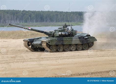 Russian Tank of the T-72B3 on Tank Biathlon Competition Editorial ...