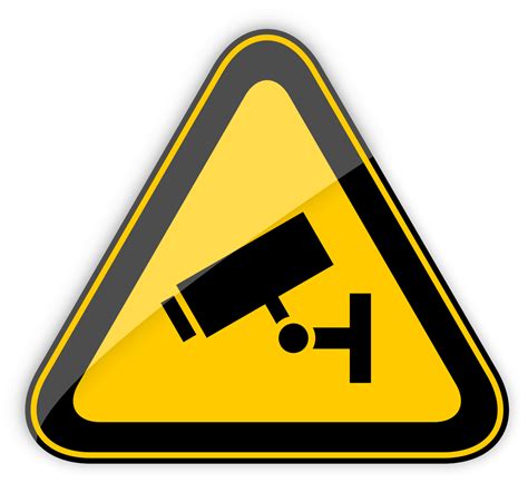 CCTV In Operation Warning Sign PNG Clipart