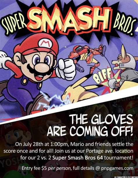 PNP Games Super Smash Bros 64 Tournament July 28th! | PNP Games