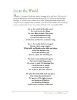 Joy To The World Lyrics