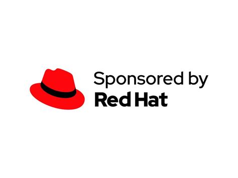 Sponsored by Red Hat Logo PNG vector in SVG, PDF, AI, CDR format