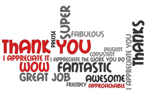 Image of word chart Saying Thanks | Words of appreciation, Employee appreciation quotes ...