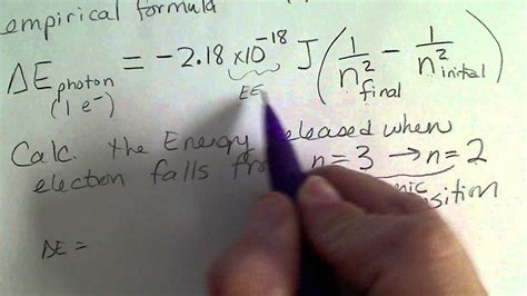 Calculate the Energy, frequency & wavelength of an electron transition in the Bohr Atom. - YouTube