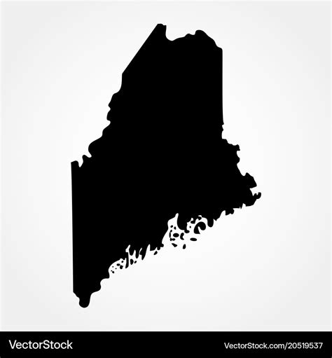 Map us state maine Royalty Free Vector Image - VectorStock