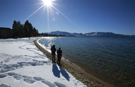 Snowmelt pushes Lake Tahoe water level close to legal limit