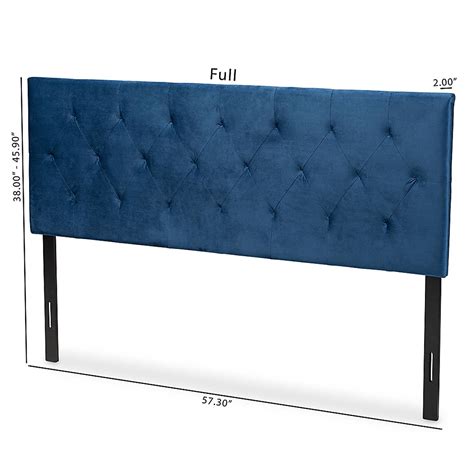 Arpino Navy Blue Full Upholstered Headboard - Rooms To Go