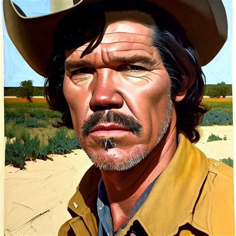 portrait of josh brolin as llewelyn moss in no country | Stable Diffusion