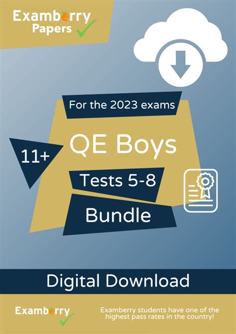 11+ QE Boys Practice Tests 5-8 Bundle (Download)