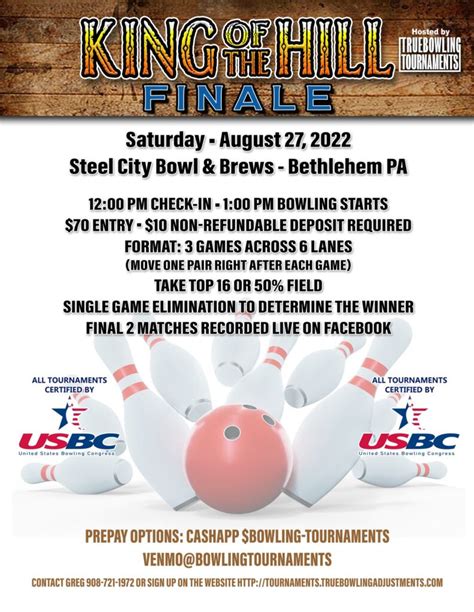 King of the Hill Finale Bowling Tournament - Southern TNBA & USBC ...