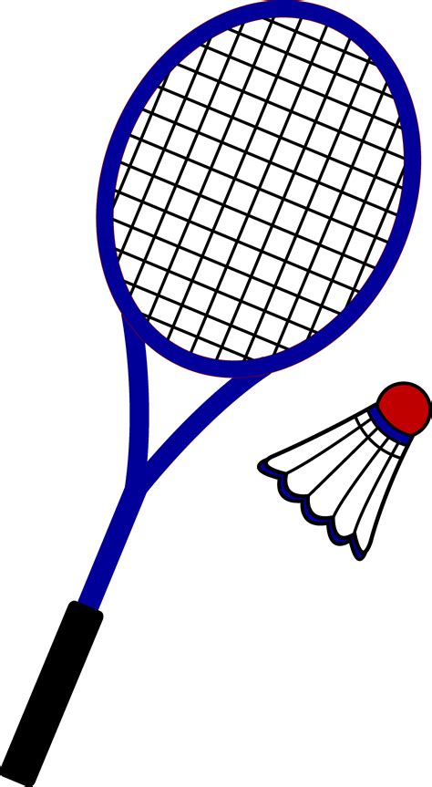 Badminton Racquet and Birdie - Free Clip Art