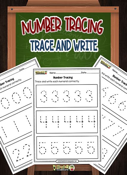 Trace and write each numeral correctly
