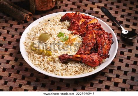 Arabian Chicken Lamb Mandi Biryani Served Stock Photo 2223995945 ...