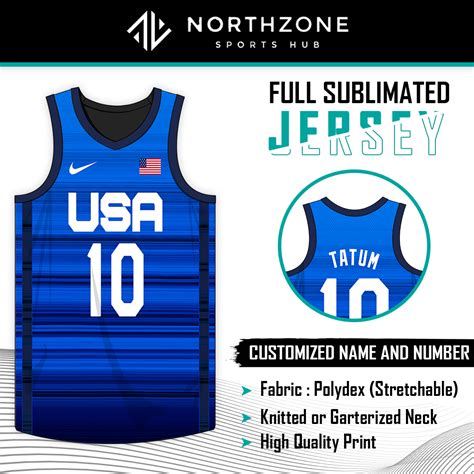 NORTHZONE USA Jersey Blue 2021 Full Sublimated Basketball Jersey, Jersey For Men (TOP) | Lazada PH