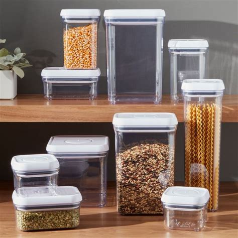 OXO Pop Containers | Crate and Barrel in 2019 | Oxo pop containers, Glass jars with lids, Food ...