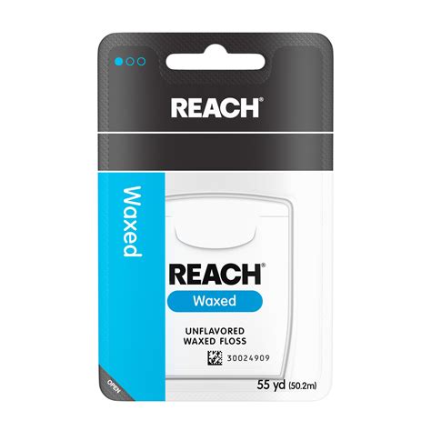 Reach Unflavored Waxed Dental Floss, Oral Care, ADA Accepted, 55 yds - Walmart.com