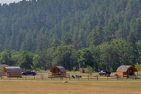 Inside Game Lodge campground camping cabins + BUFFALO in Custer State ...