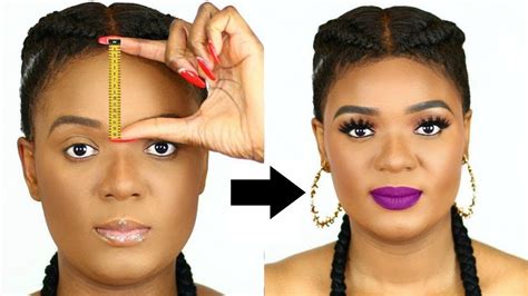 HOW TO HIDE A BIG FOREHEAD | EASY CONTOUR & HIGHLIGHT TUTORIAL ...