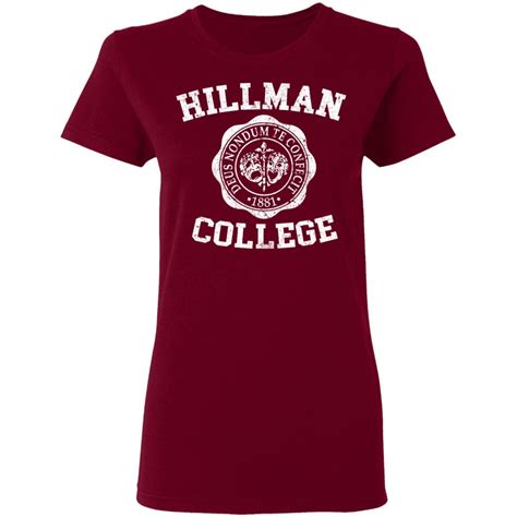 Hillman College sweatshirt, t-shirt, ladies tee