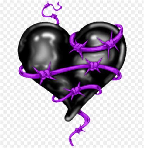 Heart Blackheart Creeps Black Purple Pain Love Hallowee - Gothic Hearts ...