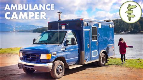 Woman Living in Her Off-Grid Ambulance Camper Conversion | FULL-TIME VAN LIFE - YouTube