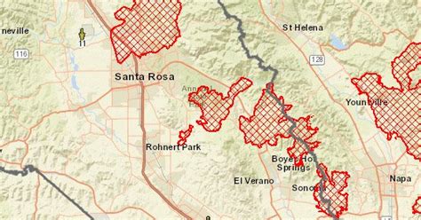 Map Of Santa Rosa Fires - Maps For You