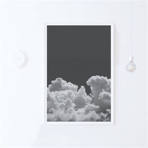 Cloud Photography Black And White Cloud Print DIGITAL | Etsy