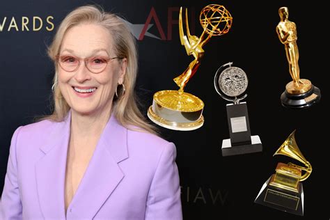 Meryl Streep is nominated for a Grammy. If she wins, how far is she ...