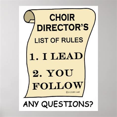 Awesome Choir Director Poster | Zazzle