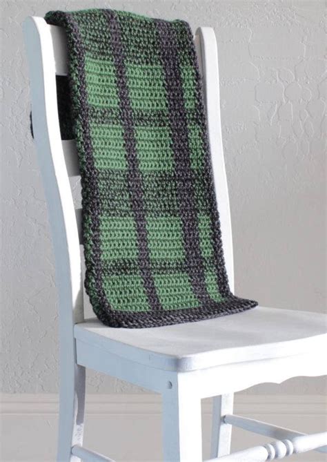 Black and Green Plaid Blanket Crochet Pattern - Etsy