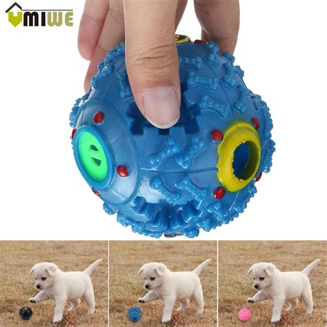 Non toxic Plastic Dog Toy Squeak Ball Safe Colorful Squeaky Balls Pet Toys For Dogs Train Dog IQ ...