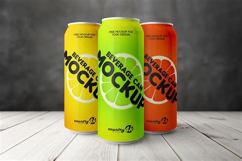 Free Beverage Can Mockups | Free Mockups, Best Free PSD Mockups - ApeMockups