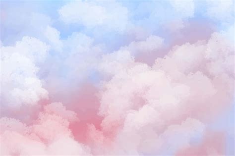 Free Vector | Hand painted watercolor pastel sky cloud background