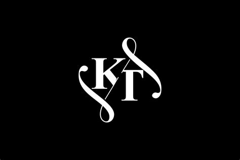 KT Monogram logo Design V6 By Vectorseller | TheHungryJPEG