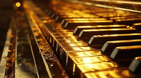 Premium AI Image | Shiny CloseUp of a Piano Detailed View of a Gleaming Musical Instrument