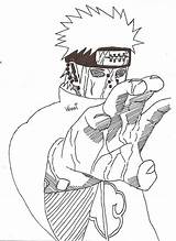 Akatsuki Pain Drawing Sketch Coloring Page sketch template