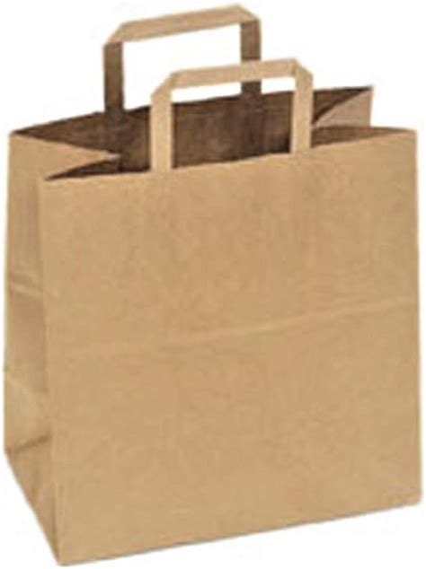 Large Paper Grocery Bags with Handles | 12x7x14 Kraft Brown Heavy Duty ...