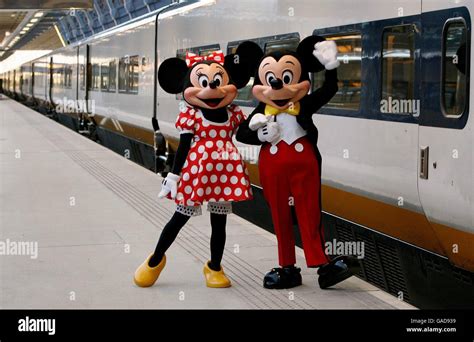 First UK Eurostar train to Disneyland Resort Paris Stock Photo - Alamy